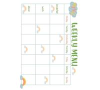 Kichvoe Sticky Meal Planner Meal Calendar for Fridge PVC Erasable Whiteboard Reusable Wipeable Weekly Planner Suitable for Family