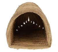 Kichvoe Straw Woven Semienclosed Nest for Small Animals Chicken and Chinchilla Cozy and Secure Straw Bed Suitable for Backyard and Farm Use