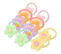 Kichvoe Stretchy Hair Ties with Cartoon Designs 10pcs Elastic Hair Bands Comfortable Cloth and Plastic Material for Dogs for Ponytails and Braids on Occasions