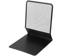 Kichvoe Sturdy Iron Bookends with Rounded Edges for Office and Home Decoration, Simple Stylish Black Desktop Book Holder Shelf Rack for Book Organization