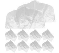 Kichvoe Suit Covers Plastic Clothes Covers: 10pcs Clear Shoulder Clothes Bags Garment Bags Coat Covers Clothes Protectors For Clothes Rail Closet Hanging Suit Coats Jackets Dresses 30 * 40cm