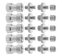 Kichvoe Threaded Screws Adapter Screw Mount Camera 1/4 to 3/8 Metal Easy to Connect Create More Configuration Setups Photography Silver