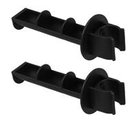 Kichvoe Toilet Paper Holder Rod Versatile Use Plastic 2pcs for Transport Chair and Commode Chair with Easy Installation for Seniors and Nursing Patients Black