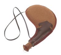 Kichvoe Traditional Leather Water Bag Portable Leak-proof Wine Bota with Shoulder Strap Natural Color Sturdy Liquid Storage Bag for Hiking Camping Outdoor Use Random Color