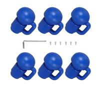 Kichvoe Trampoline End Caps Replacement for 1 Inch Diameter Poles, Blue Plastic Pole Covers Made of Sturdy Pp Material, Easy Replacement Screws and Wrench Included, for Outdoor Playset