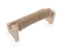 Kichvoe Two-layer Wooden Parrot Suction Perch with Hemp Rope and Plastic Excellent Grip and Easy Maintenance Suitable as Bird Shower Perch for Small Birds and Conures