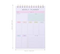 Kichvoe Undated Weekly Planner Daily Notebook A5 104 Pages Portable Effective Task Management Elegant Design Cover Spiral Binding on The Go Students