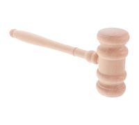 Kichvoe Unfinished Wooden Judge Gavel High-Impact Striking Force for Courtroom Use, Sturdy Beige Wood Hammer Suitable for Administrative and Criminal Trials