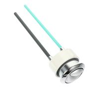 Kichvoe Universal Toilet Flush Button Replacement, 3.8cm Silver Round Head, Compatible Cistern Water Tank Accessory for Bathroom Sanitary Ware