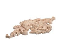 Kichvoe Unpainted Wood Carved Applique for Bed Frames and Doors, Classic Vintage Design, Adaptable Installation, Beige Decorative Wooden Onlay for Home and Residential Upgrades