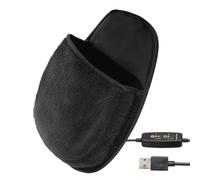 Kichvoe USB Heated Mouse Pad with Smooth Surface and Wear Resistance, 3-level Temperature Adjustable Winter Hand Warmer for Home and Office Use, Black Pvc Material