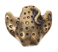 Kichvoe Vintage Brass Ray Fish Statue for Office and Home Decor Antique Animal Figurine for Aquariums and Fish Tanks Aged Craftsmanship Elegant Indoor Tabletop Decoration