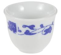 Kichvoe Vintage Small Ceramic Tea Cup Set, Chinese Teacup for Worship and Ceremony, 3-Number Cup, Decorative Porcelain Glass for Home and Buddhist Altar Use