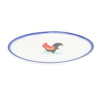 Kichvoe Vintage Style Enamel Fish Storage Plate Lightweight Easy to Carry Delicate Pattern Simple Design Kitchen Tableware for Home Dining