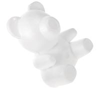 Kichvoe White Bear Shaped Foam Craft Blank for Floral Arrangement DIY | Lightweight Paintable Surface, Smooth Blank Finish, for Teachers, , Artificial Flowers and Ribbons