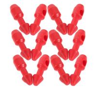 Kichvoe Wishbones Band Insert Red Plastic for Spearfishing 12pcs Sturdy Plastic Material with Quick Installation and Easy Maintenance, for Underwater Fishing and Diver Equipment Repair