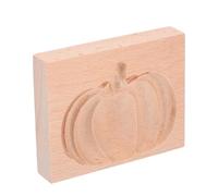 Kichvoe Wooden 3D Pumpkin Cookie Cutter Biscuit Embossing Mold for Halloween and Thanksgiving Baking, Smooth Surface, Reusable Design for DIY Kitchen Fun and Handmade Clay Projects