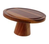 Kichvoe Wooden Cake Display Stand for Cakes, Retro Footed Tray | Smooth Finish, Stable Tabletop Centrepiece, Easy Cleanup, Home Entertaining and Cafe Serving Use