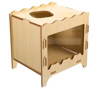 Kichvoe Wooden Hamster Digging House, Small Pet Sleeping Box for Indoor or Outdoor Use, Interactive Play Toy and Hideaway for Hamsters, British Pet Habitat Décor