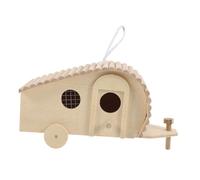 Kichvoe Wooden Hanging Birdhouse for Small Birds Garden Bird Nesting Box with Snail Design and Shelter for Backyard Wildlife Decor