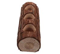 Kichvoe Wooden Succulents Planter Pot with Natural Log Shape, Handmade Rustic Charm for Indoor Settings, Supports Healthy Root Growth and Versatile Decoration for Home Garden