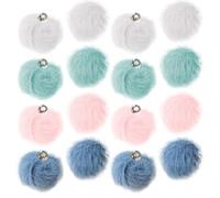 Kichvoe Woolen Yarn Charms 30pcs Assorted Color Easy to Connect Handmade Accessories Pendants for Key Chain Crafts for Jewelry Making