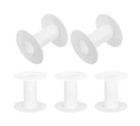 Kichvoe Yarn Bobbin Spools for Data Cables and Electrical -Shaped and Convenient Storage 5 Pcs White -Shaped Thread Organizers with Sturdy Material for Sewing Machine and Embroidery