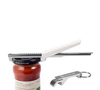 Kichwit Adjustable Jar Opener for Arthritis - All Metal Construction - Easily Opens 3/8" to 4" Jar and Bottle Lids - Free Bonus Bottle Opener Keychain Included