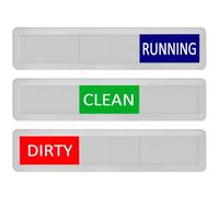 Kichwit Dishwasher Magnet Clean Dirty Dishwasher Running Sign, Works on All Dishwashers, 3 Options, Easy to Switch, Silver