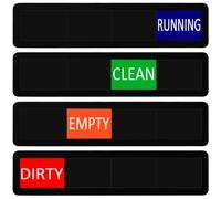 Kichwit Dishwasher Magnet Clean Dirty Dishwasher Sign, Clean Dirty Running Empty 4 Options, Easy to Switch, Black