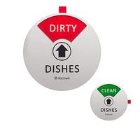 Kichwit Dishwasher Magnet Clean Dirty Sign Indicator, Works on All Dishwashers, 4 inch Diameter, Silver