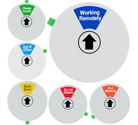 Kichwit Do Not Disturb Sign, In a Meeting, Working Remotely, Please Knock, Privacy Sign for Offices, Silver, 6"