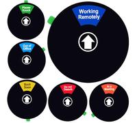 Kichwit Do Not Disturb Sign, Privacy Sign for Office Door, Out of Office, In a Meeting, Working Remotely, Please Knock, Black, 6"