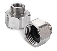 Kicimpro 1/2 to 3/8 Reducer 3/8 Female to 1/2 Male Adapter Water Supply Line Hose Adapters Compression Fitting Brass 2 Pieces