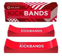 KICK BANDS Chair Bands for Kids with Fidgety Feet 12-Pack - ADHD Fidget Kickbands for Classroom Chairs & Desks - Solace Sensory Kickband (RED)