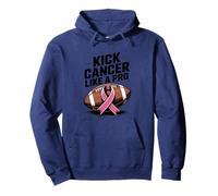 Kick Cancer Like A Pro Football Courage Pullover Hoodie