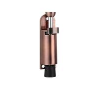 Kick Down Door Stop, Telescopic Foot-Operated Holder Spring Loaded Door Security Kit Adjustable Position with Foot Brake Wedges for Bottom Seam(Copper,L)