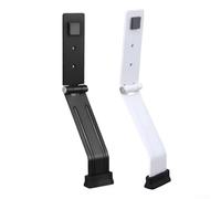 Kick down door stop with foot operation, two installation including no drilling, permanent magnet keeps stopper closed when not in use (white)