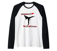 Kick First, Talk Later - Martial Arts Funny Design, Raglan Baseball Tee