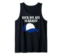 Kick His Ass Seabass Funny Retro Humor Design Tank Top