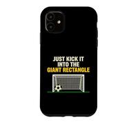 Kick It Into The Giant Rectangle Soccer Player Case for iPhone 11