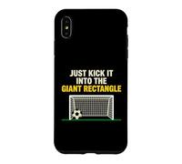 Kick It Into The Giant Rectangle Soccer Player Case for iPhone XS Max