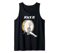 Kick It Pedal Bass Drum Drummer Musical Beat Tank Top