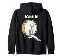 Kick It Pedal Bass Drum Drummer Musical Beat Zip Hoodie