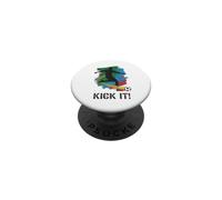 Kick It Soccer Player Silhouette Graphic Tee For Fans PopSockets Adhesive PopGrip