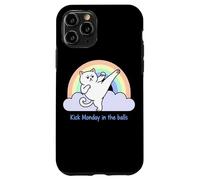 Kick Monday In The Balls Rainbow Cat Case for iPhone 11 Pro