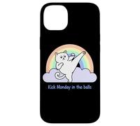 Kick Monday In The Balls Rainbow Cat Case for iPhone 14 Plus