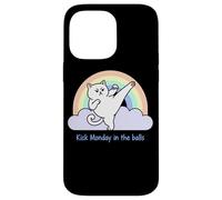 Kick Monday In The Balls Rainbow Cat Case for iPhone 14 Pro Max
