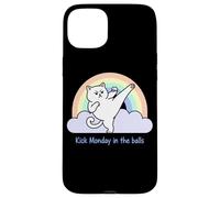 Kick Monday In The Balls Rainbow Cat Case for iPhone 15 Plus
