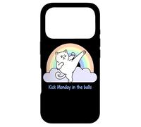 Kick Monday In The Balls Rainbow Cat Case for iPhone 17 Pro